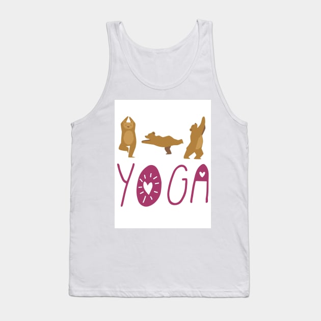 Yoga Bears Tank Top by She Gets Creative